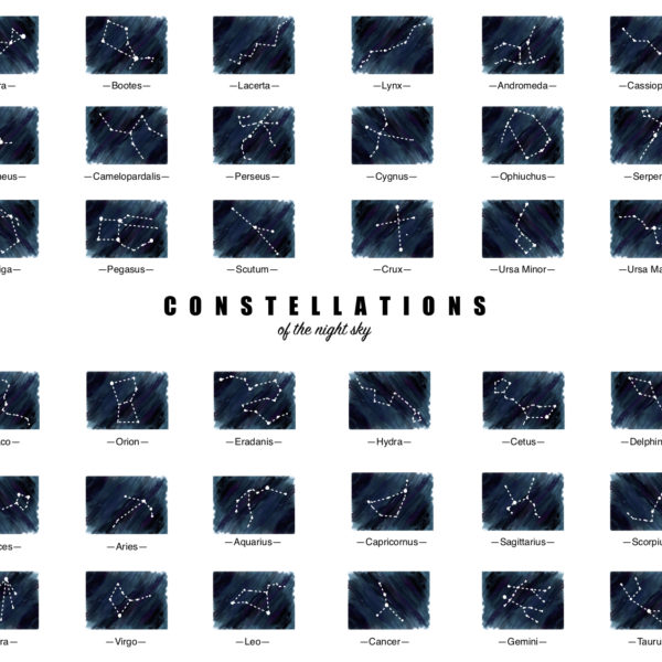 Constellations of the night sky